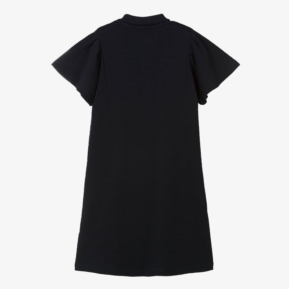 Tommy Hilfiger-فستان تينز بناتي قطن عضوي جيرسي لون كحلي | Childrensalon Outlet