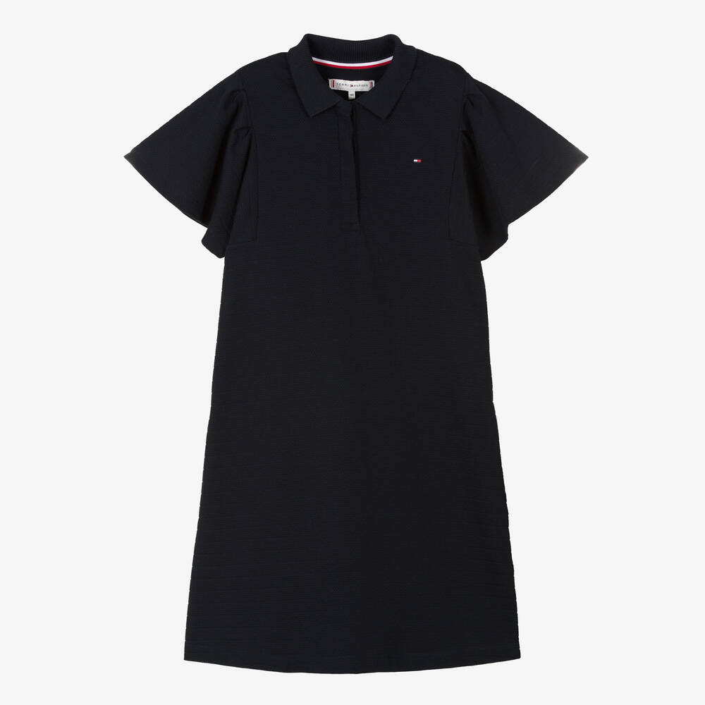 Tommy Hilfiger-Teen Girls Blue Cotton Jersey Dress | Childrensalon Outlet
