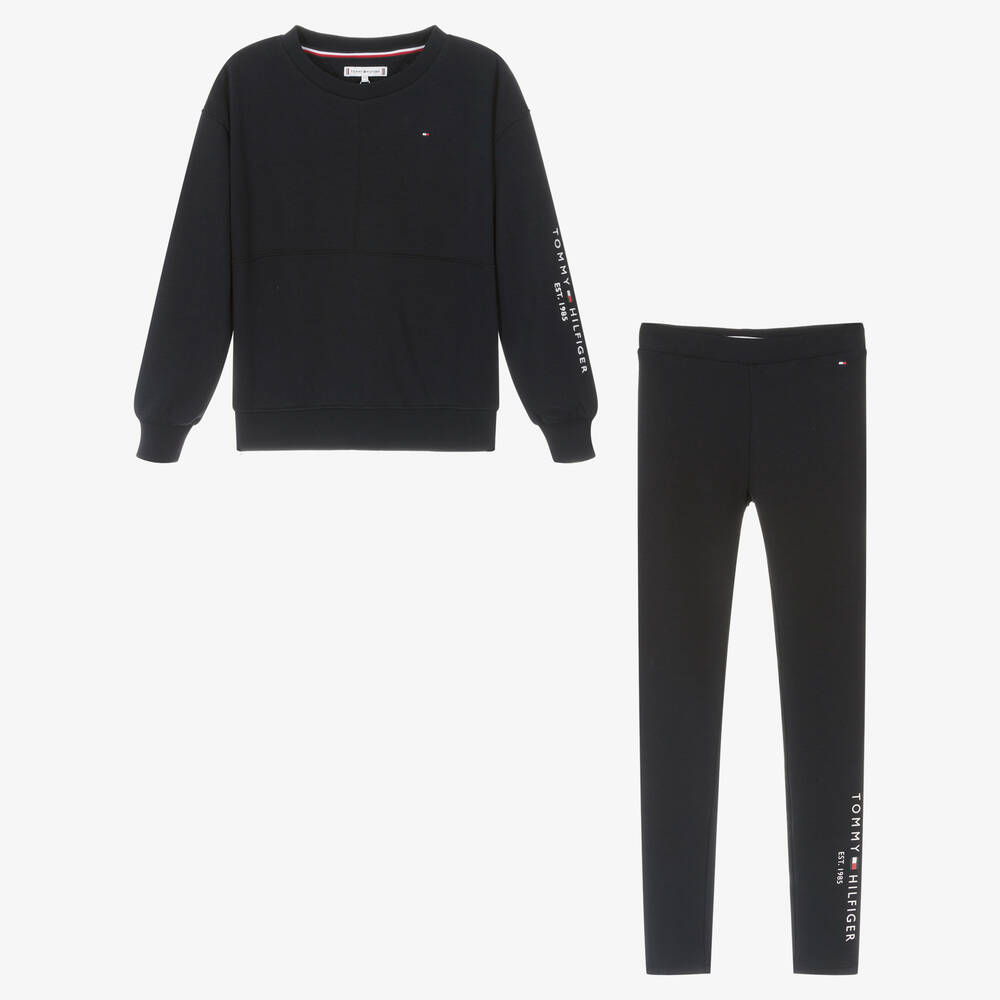 Tommy Hilfiger - Ensemble legging bleu en coton ado | Childrensalon