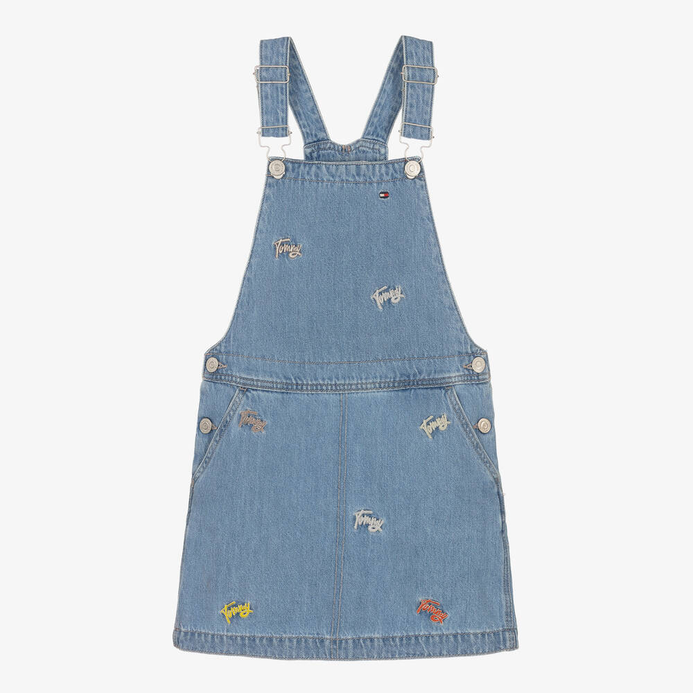 Tommy Hilfiger - Robe salopette en jean ado fille | Childrensalon