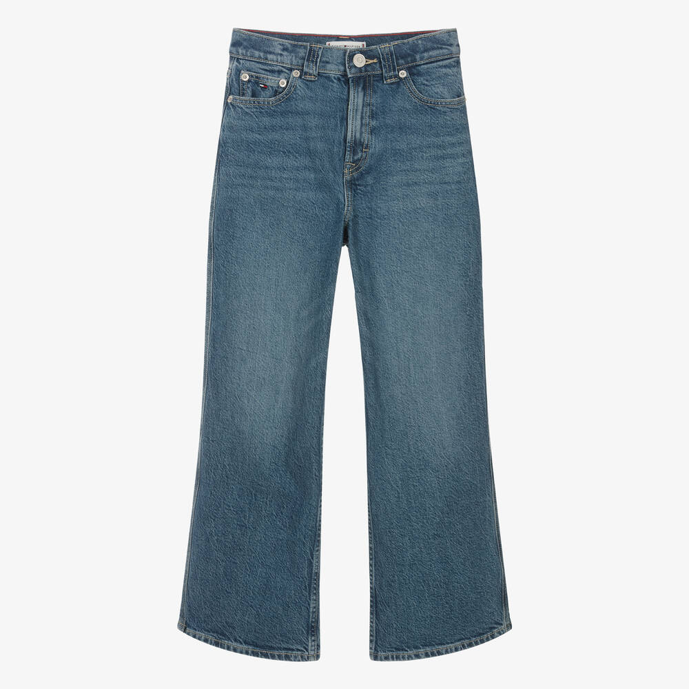 Tommy Hilfiger-Teen Girls Blue Denim Wide-Leg Mabel Jeans | Childrensalon Outlet