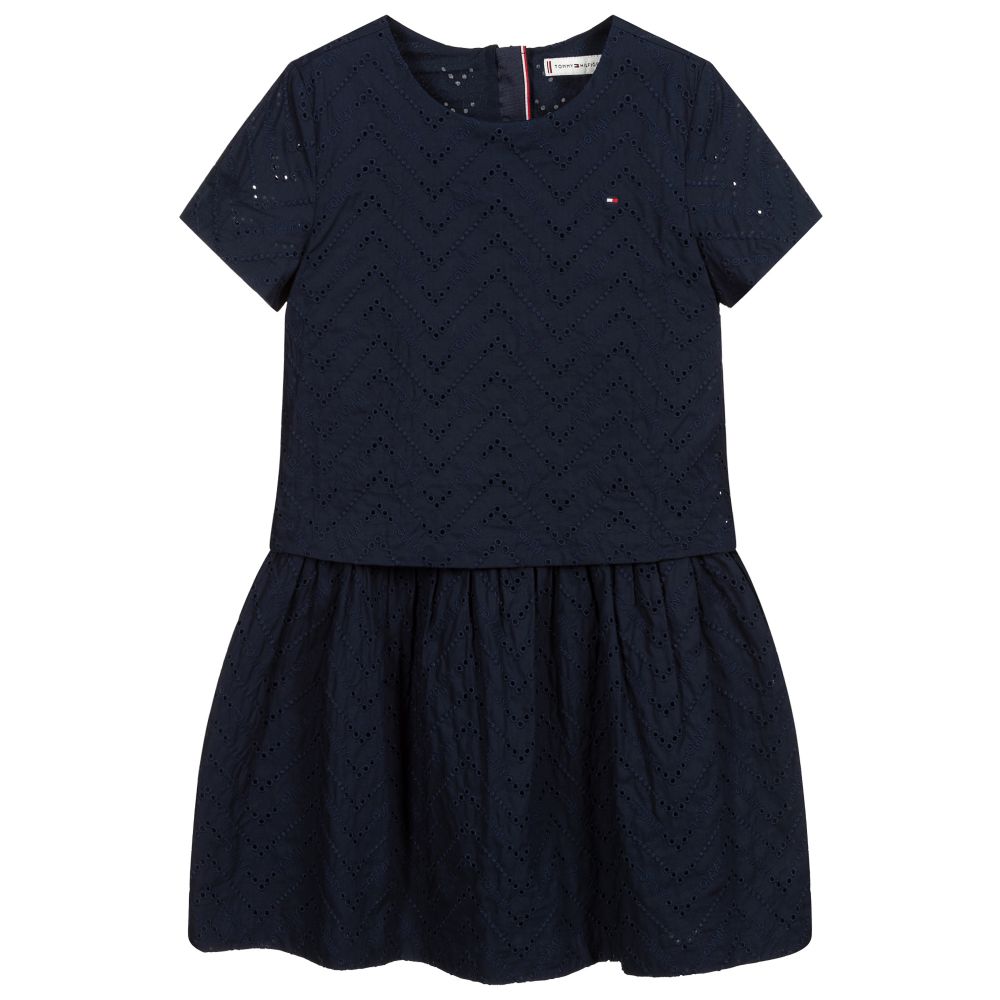 Tommy Hilfiger - Blaues Teen Kleid für Mädchen | Childrensalon