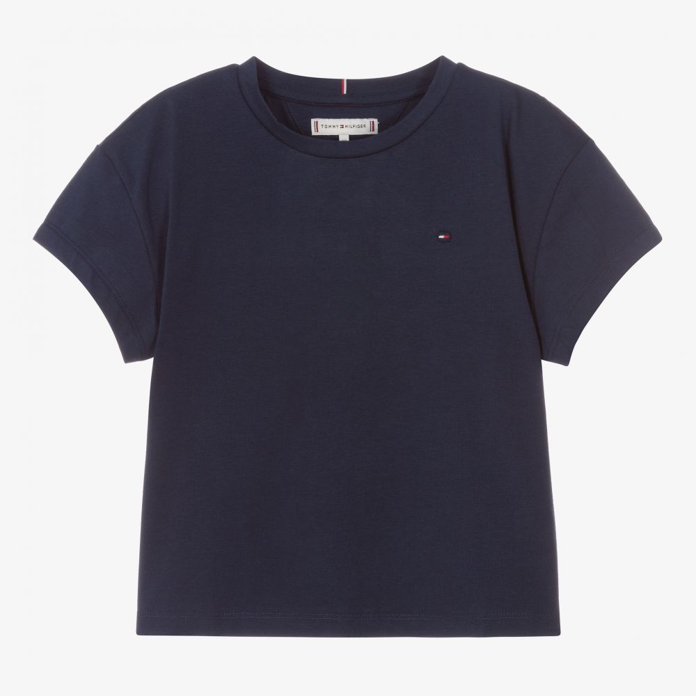 Tommy Hilfiger - Blaues Teen T-Shirt für Mädchen | Childrensalon