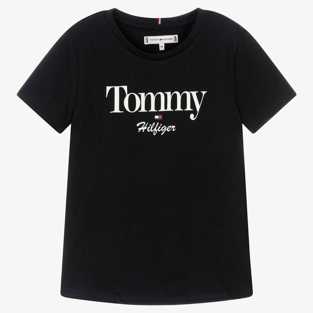 Tommy Hilfiger - T-shirt bleu Ado fille | Childrensalon