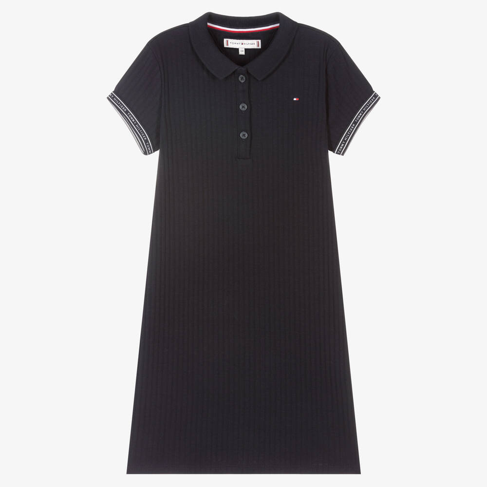 Tommy Hilfiger - Blaues Teen Polokleid (M) | Childrensalon