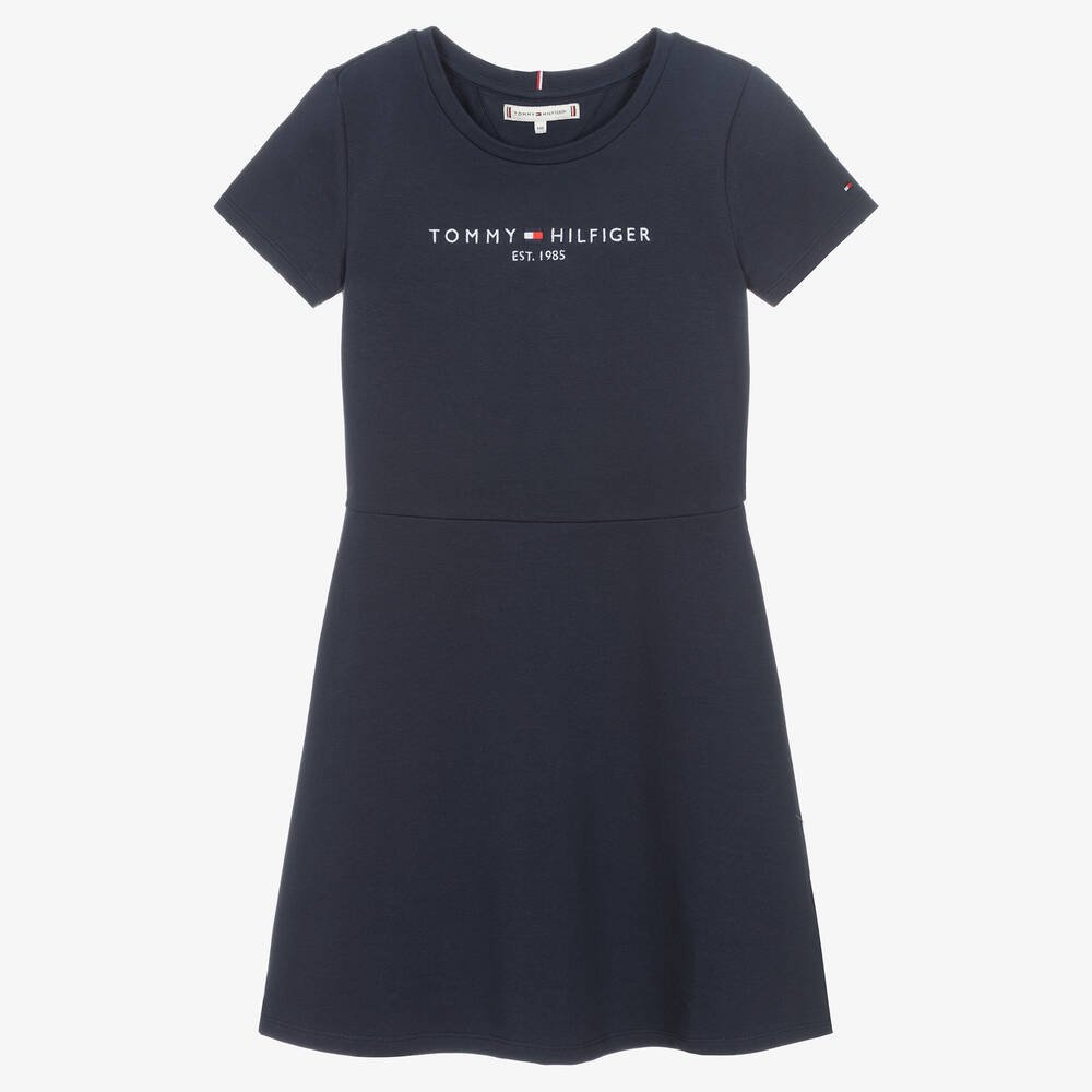 Tommy Hilfiger - Голубое платье-скейтер для девочек-подростков | Childrensalon