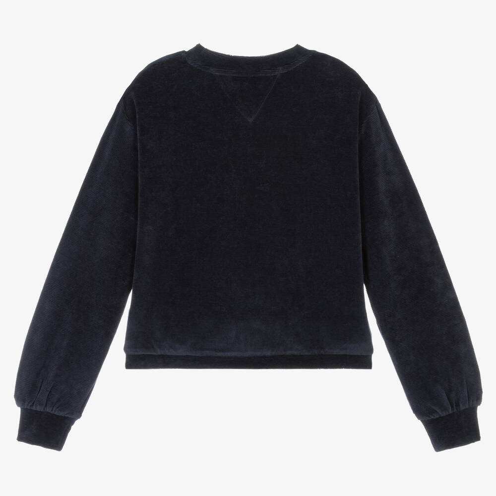 Tommy Hilfiger-Синий велюровый свитер | Childrensalon Outlet