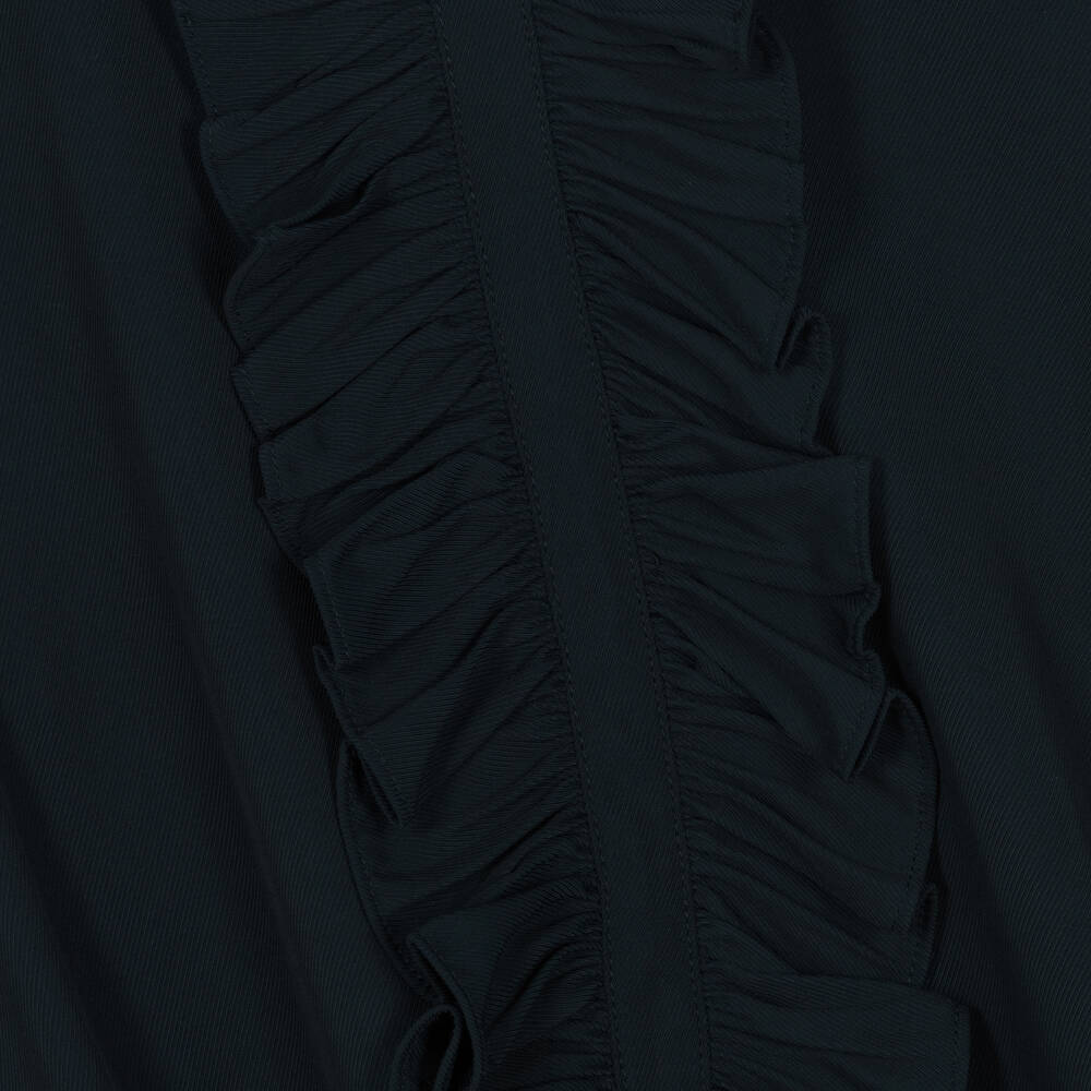 Tommy Hilfiger-Teen Girls Blue Viscose Ruffle Dress | Childrensalon Outlet