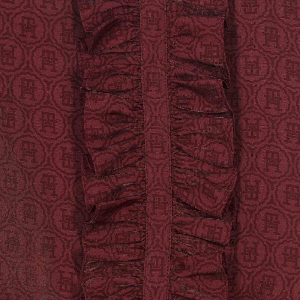 Tommy Hilfiger-Teen Girls Burgundy Red Ruffle Dress | Childrensalon Outlet