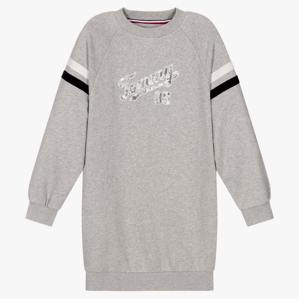Tommy Hilfiger - Teen Girls Grey Cotton Sweatshirt Dress | Childrensalon