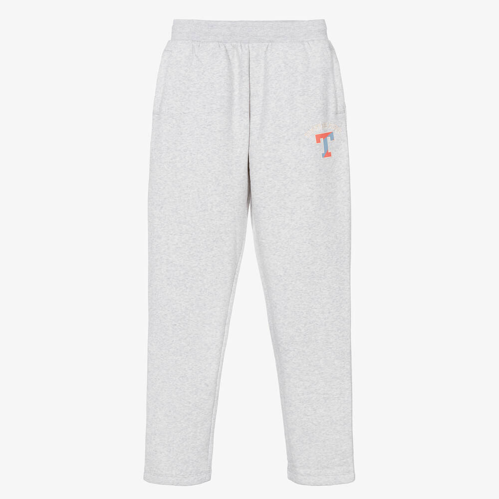 Tommy Hilfiger - Teen Girls Grey Cotton Varsity Joggers | Childrensalon