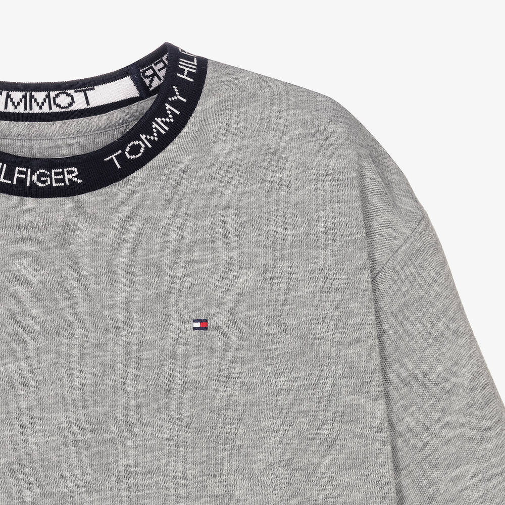 Tommy Hilfiger-Teen Girls Grey Marl Dress | Childrensalon Outlet