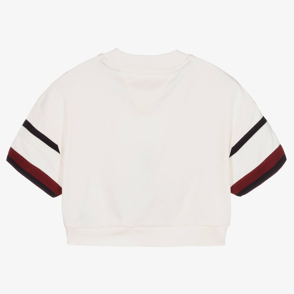Tommy hilfiger logo crop top sales