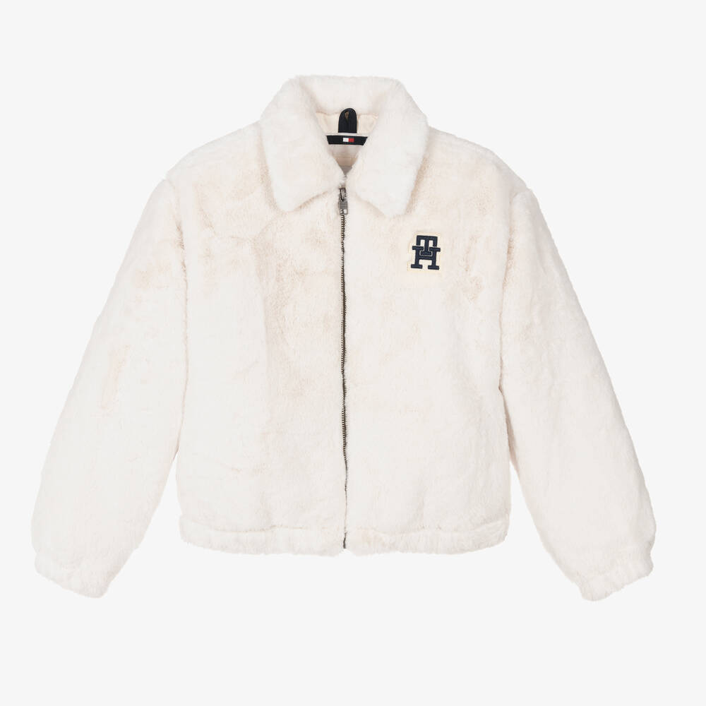 Tommy Hilfiger - Кремовая куртка из искусственного меха | Childrensalon
