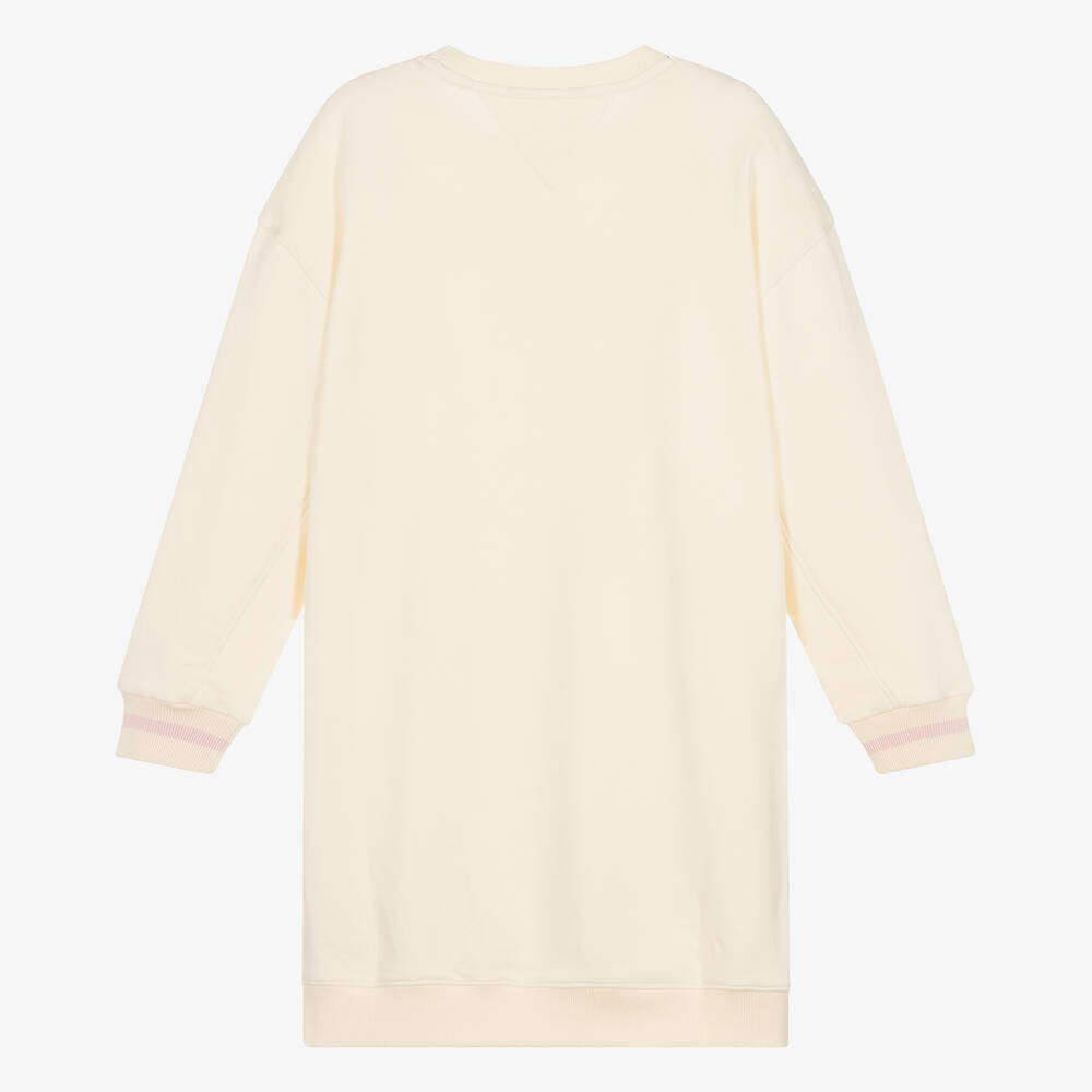 Tommy Hilfiger-Кремовое платье-свитшот из джерси | Childrensalon Outlet