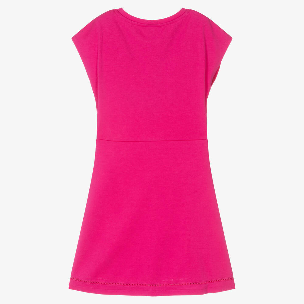 Tommy Hilfiger-فستان تينز بناتي ميلانو جيرسي لون زهري | Childrensalon Outlet