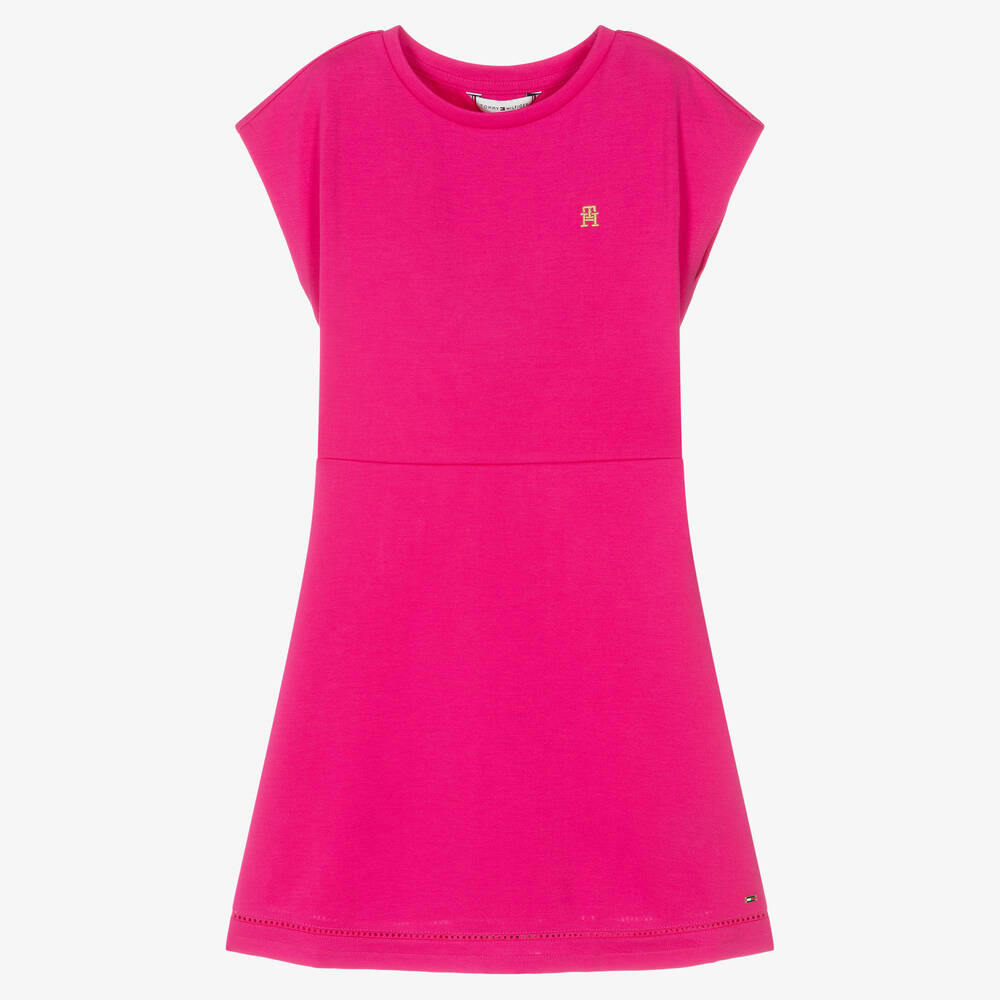 Tommy Hilfiger - Teen Girls Magenta Pink Milano Jersey Dress | Childrensalon
