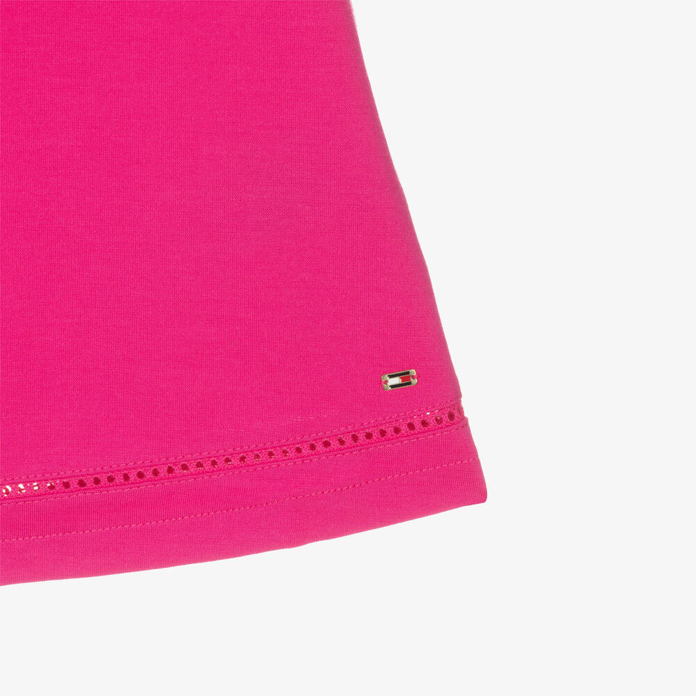 Tommy Hilfiger-فستان تينز بناتي ميلانو جيرسي لون زهري | Childrensalon Outlet