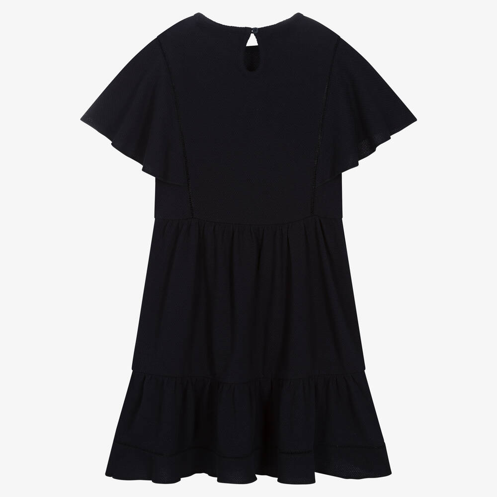 Tommy Hilfiger-Teen Girls Navy Blue Cotton Logo Dress | Childrensalon Outlet