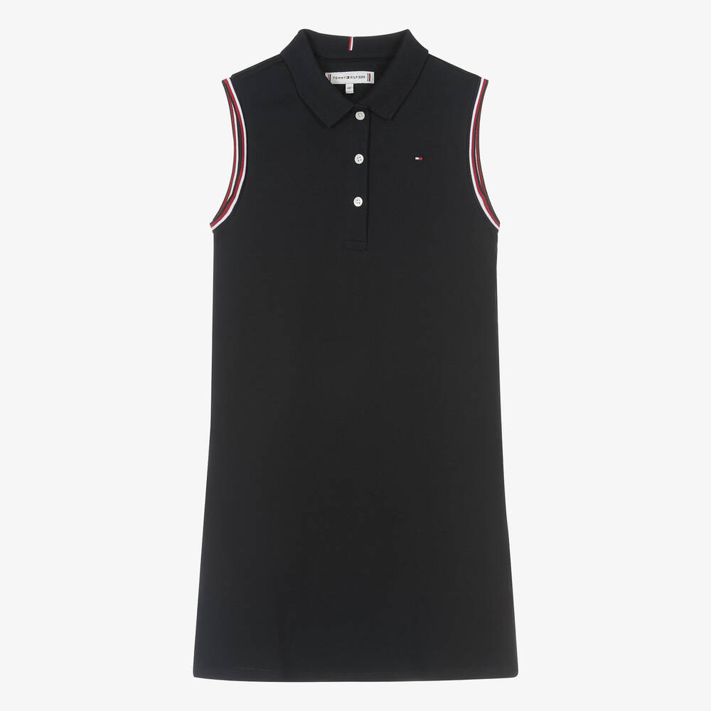 Tommy Hilfiger-Teen Girls Navy Blue Cotton Polo Dress | Childrensalon Outlet