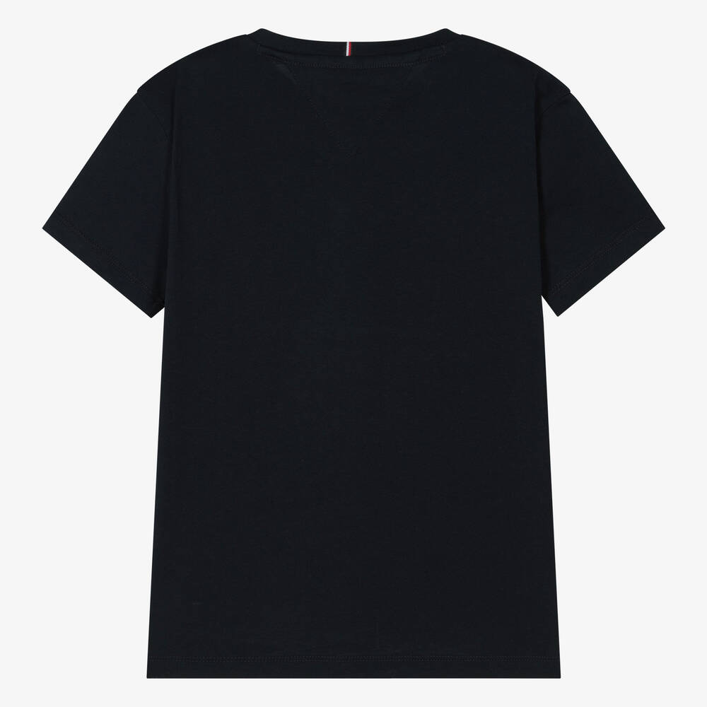 Tommy Hilfiger Teen Girls Navy Blue Cotton T Shirt Childrensalon Outlet
