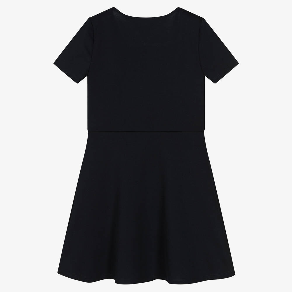 Tommy Hilfiger-فستان تينز بناتي قطن جيرسي لون كحلي | Childrensalon Outlet