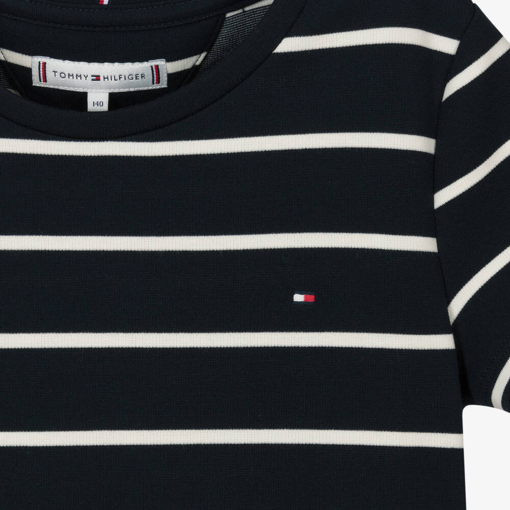 Tommy Hilfiger-Teen Girls Navy Blue Jersey Skater Dress | Childrensalon Outlet