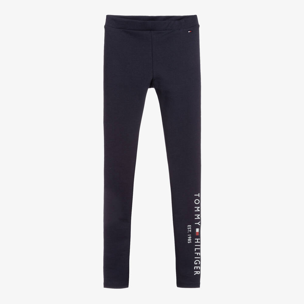 Tommy Hilfiger-Teen Girls Navy Blue Logo Leggings | Childrensalon Outlet