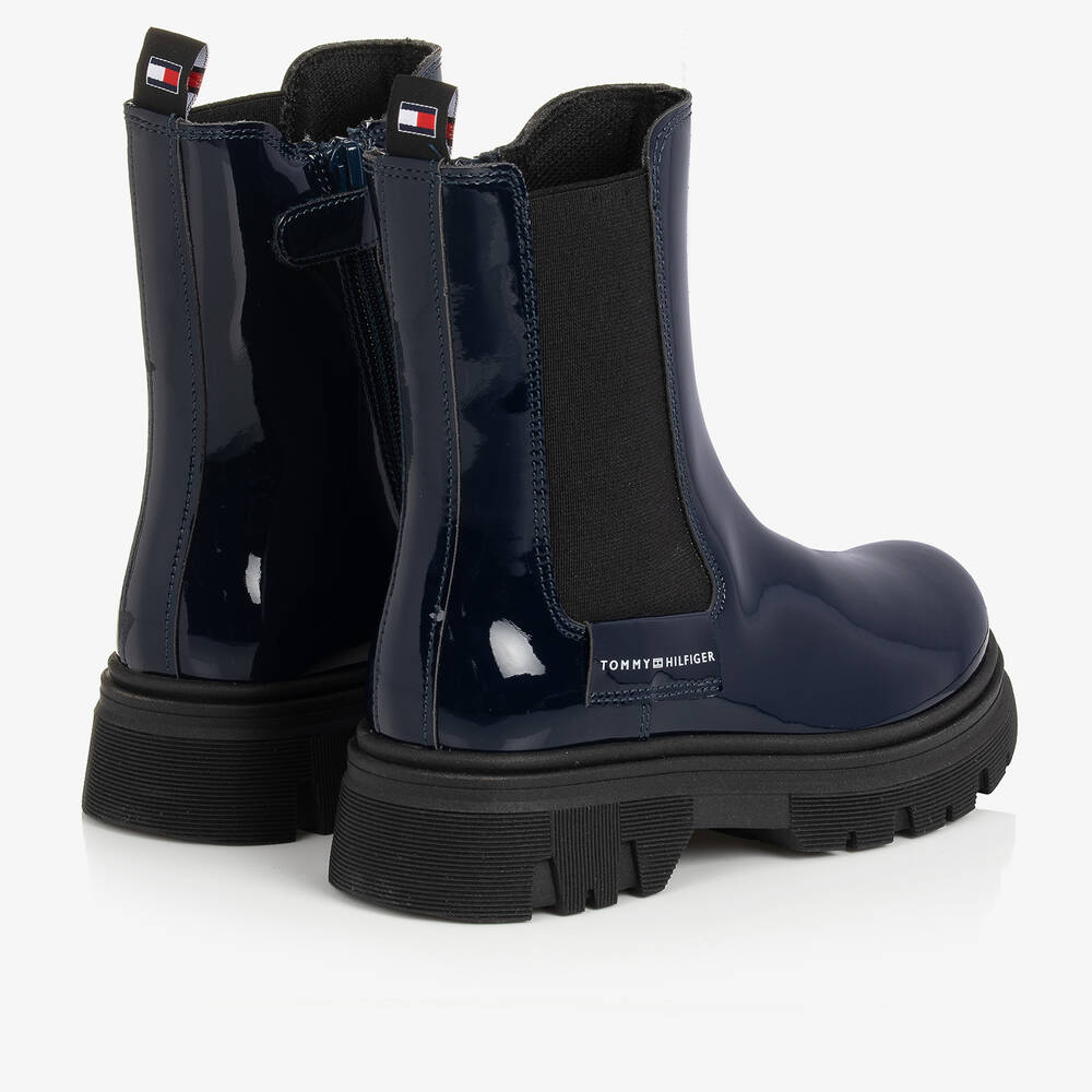 Tommy hilfiger navy blue hot sale boots