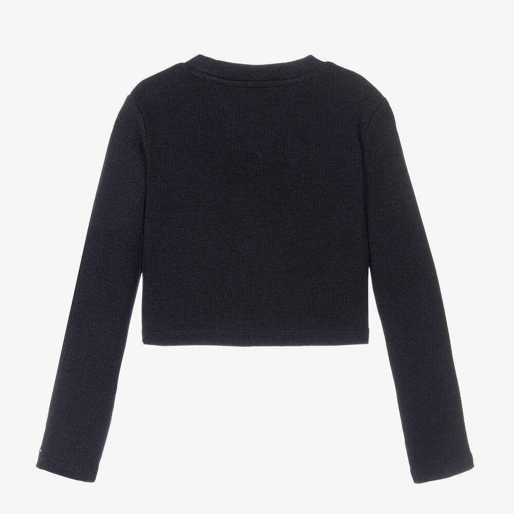 Tommy Hilfiger Haut court bleu cotele ado fille