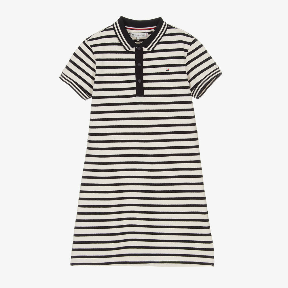Tommy Hilfiger - Teen Girls Navy Blue Striped Polo Dress | Childrensalon