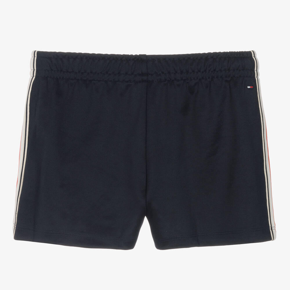 Tommy Hilfiger-Teen Girls Navy Blue Striped Shorts | Childrensalon Outlet