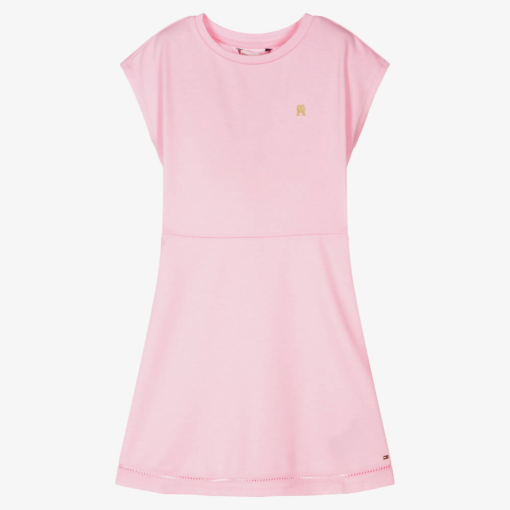 Tommy Hilfiger - Teen Girls Pale Pink Milano Jersey Dress | Childrensalon