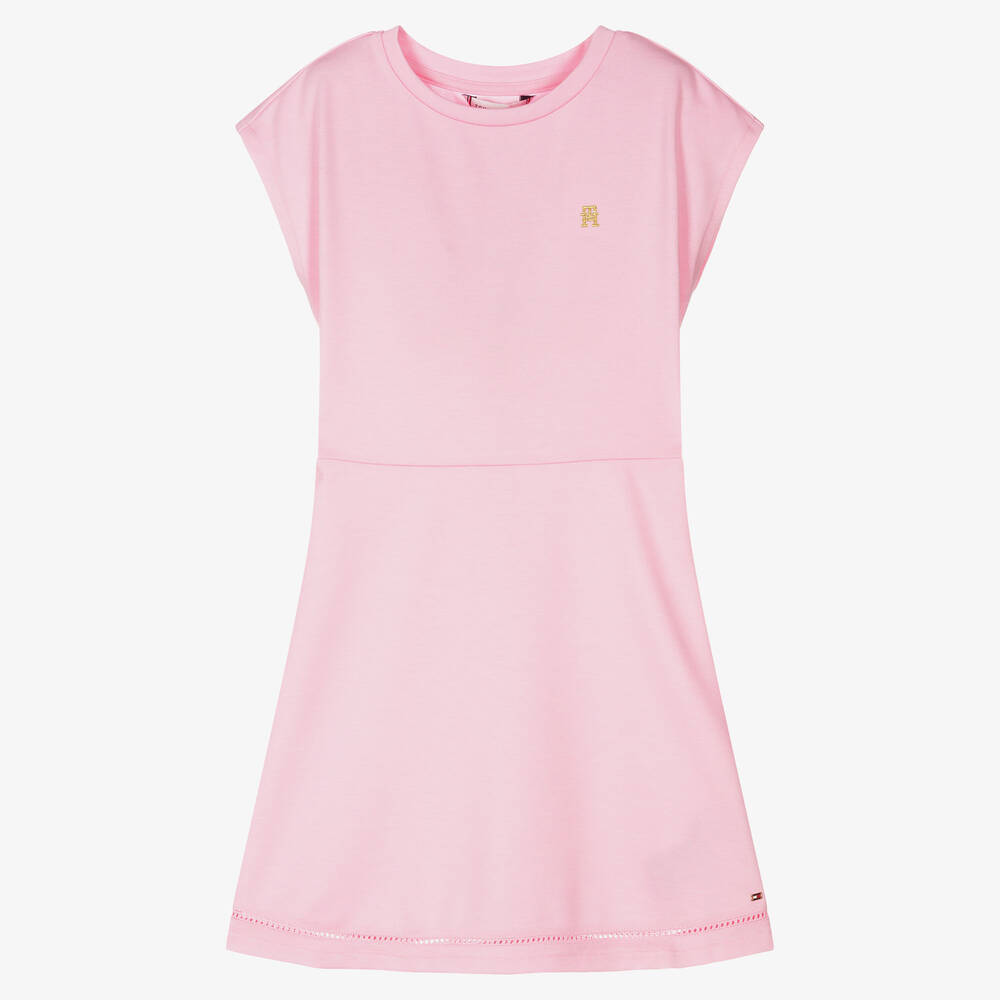 Tommy Hilfiger - Robe rose pâle en jersey Milano ado | Childrensalon