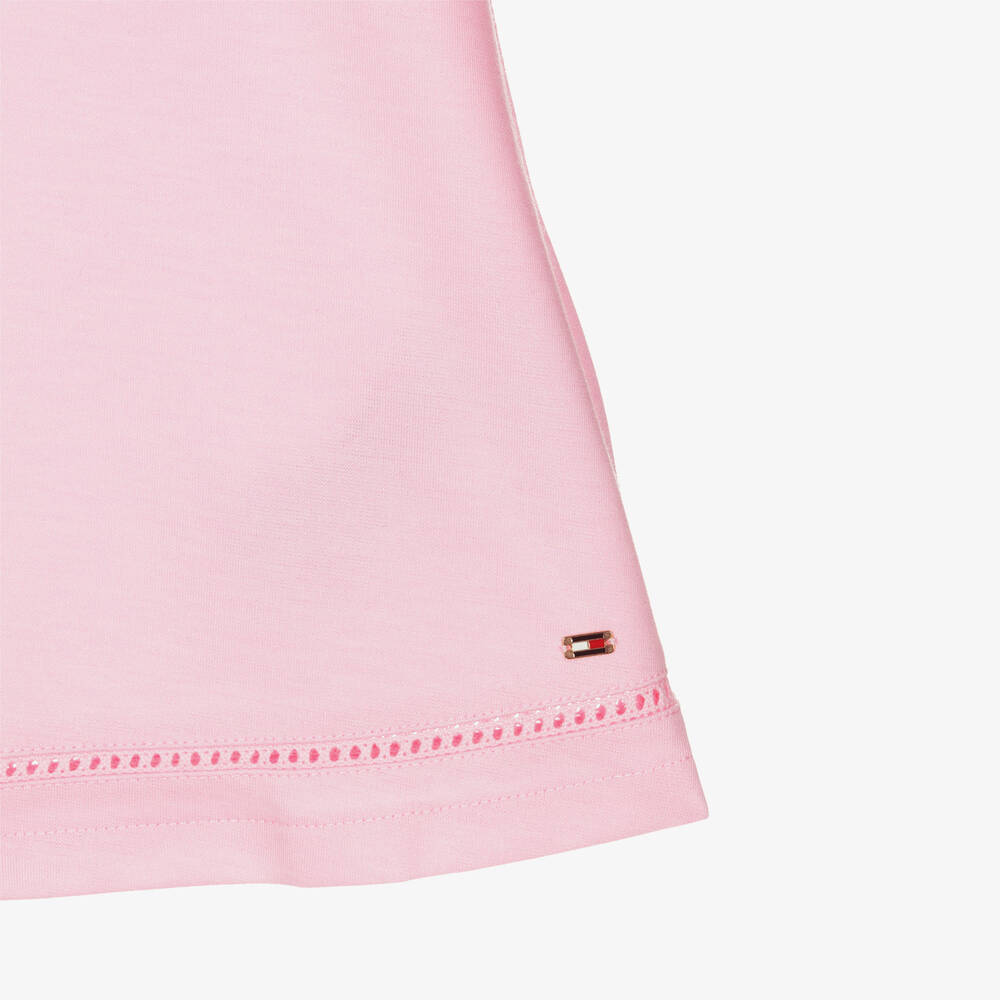 Tommy Hilfiger-فستان تينز بناتي ميلانو جيرسي لون زهري | Childrensalon Outlet