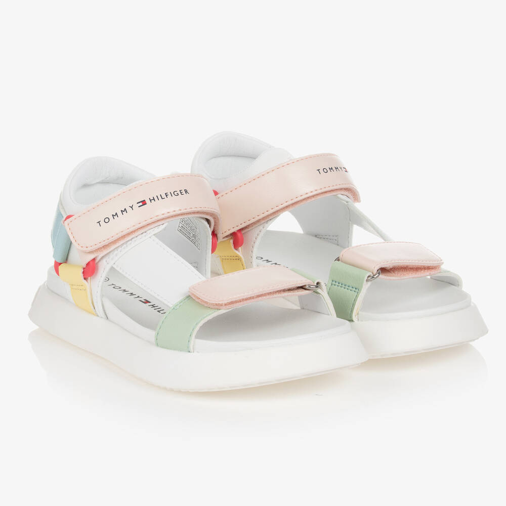 Tommy Hilfiger - Pastellfarbene Kunstledersandalen | Childrensalon