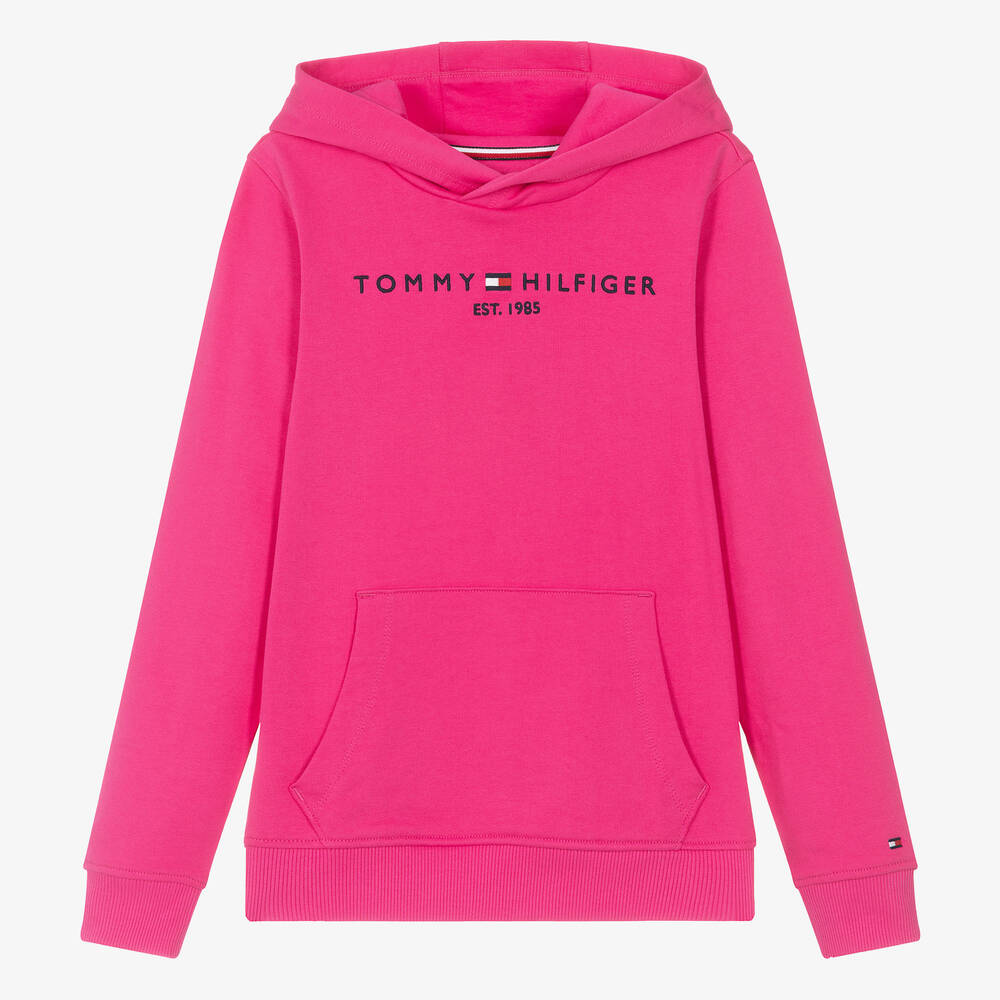 Tommy Hilfiger - Sweat à capuche jersey coton rose | Childrensalon