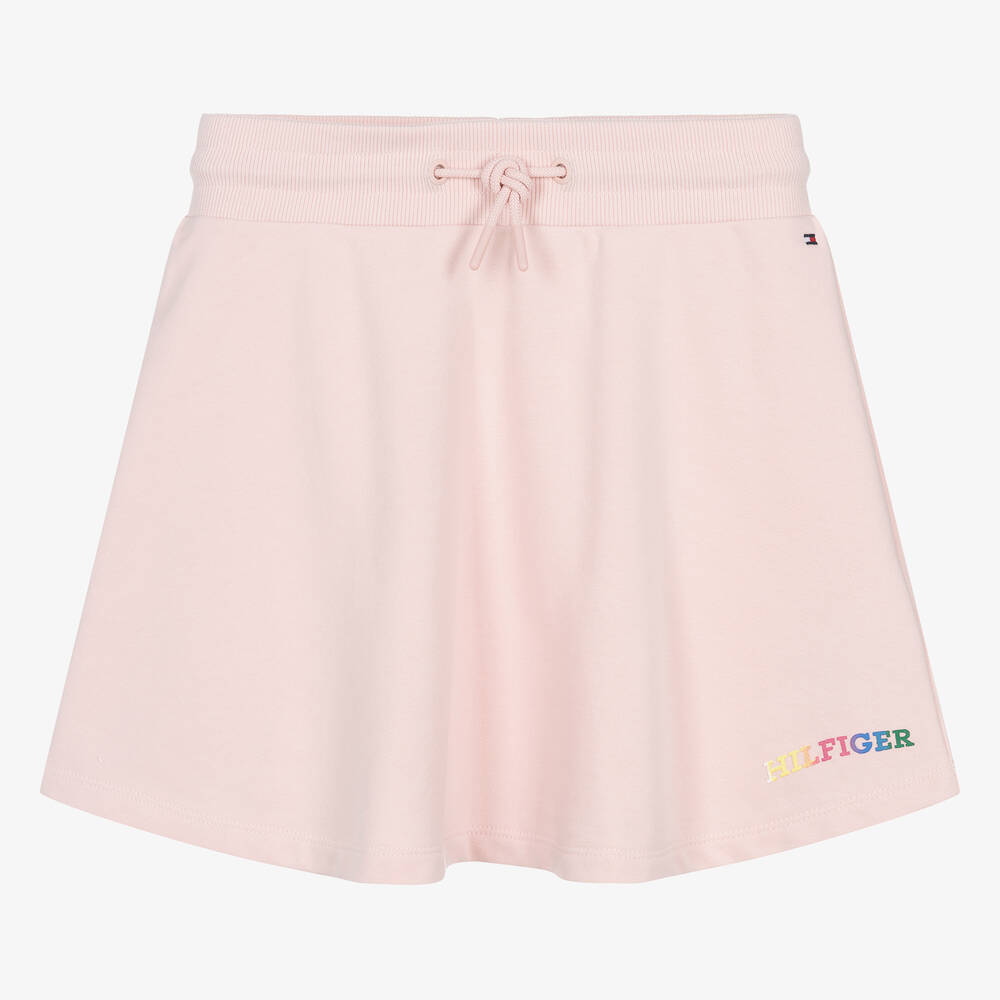 Tommy Hilfiger-Teen Girls Pink Cotton Jersey Skirt | Childrensalon Outlet