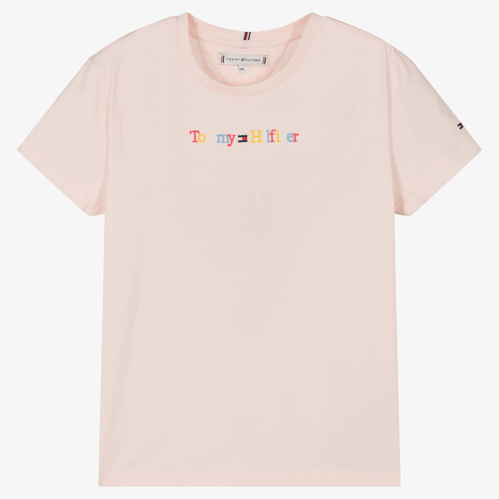 Tee shirt tommy hilfiger rose sales