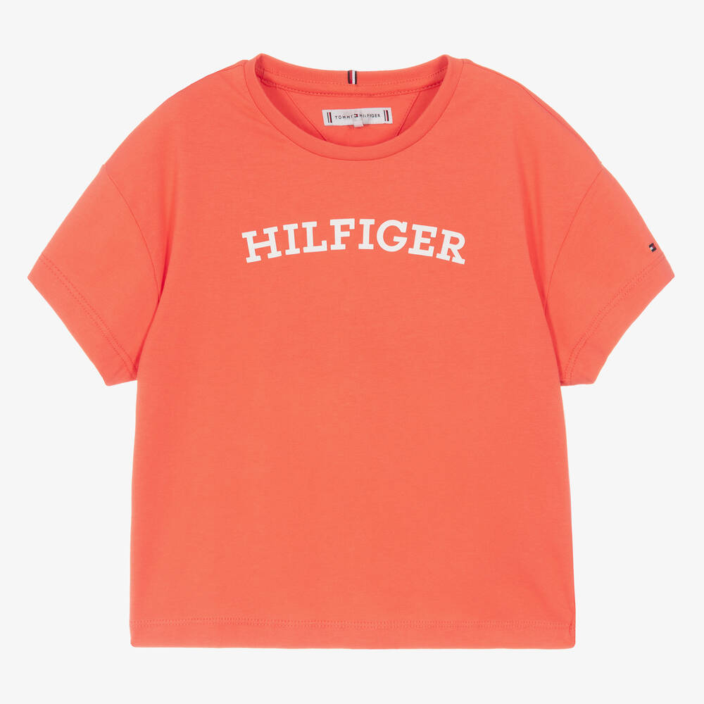 Tommy Hilfiger - T-shirt rose en coton pour ado fille | Childrensalon