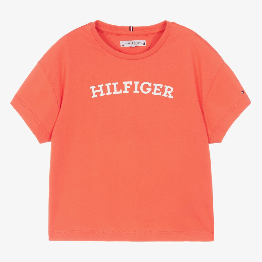 Tommy Hilfiger - Teen Girls Pink Cotton T-Shirt | Childrensalon