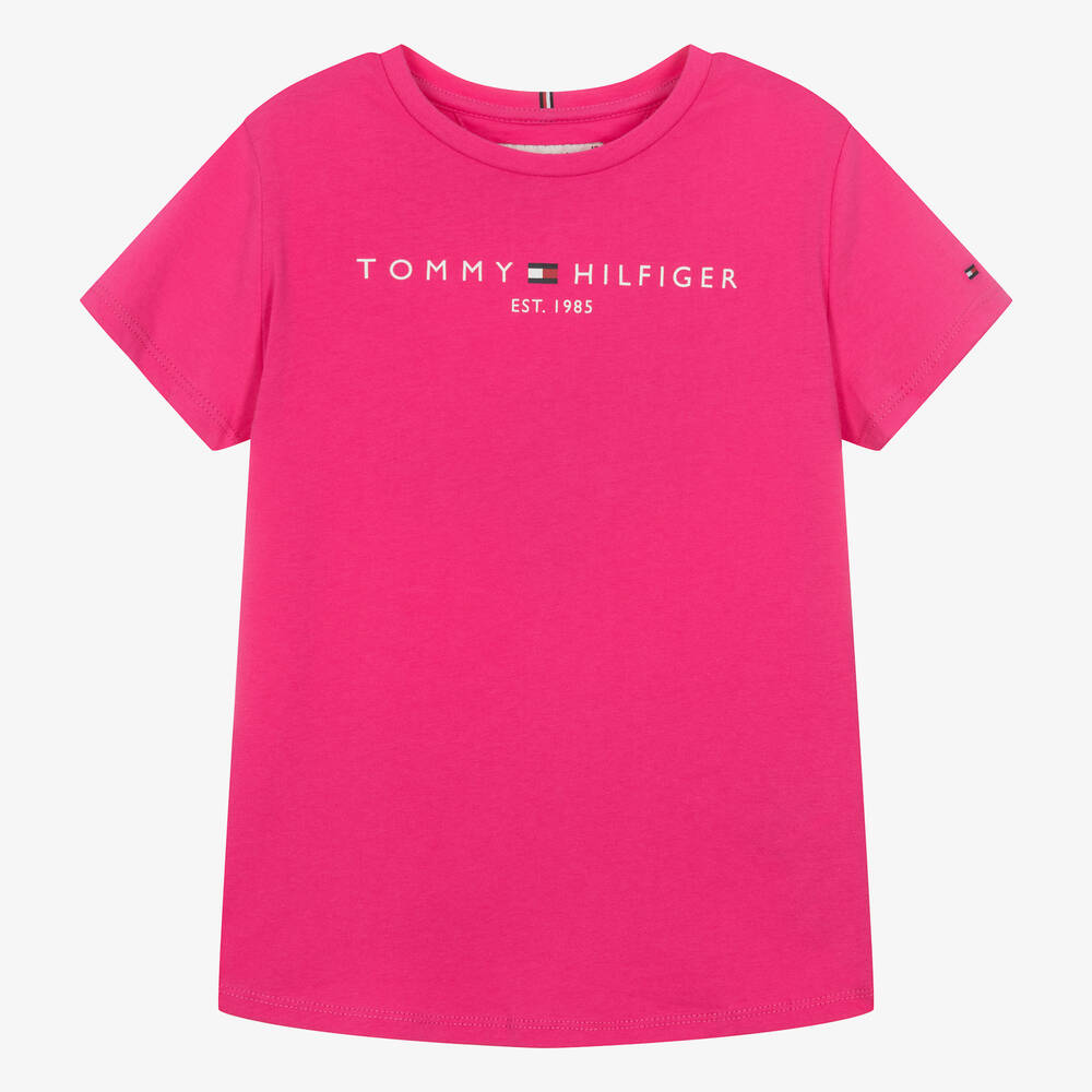 Tommy Hilfiger - Teen Girls Pink Cotton T-Shirt | Childrensalon