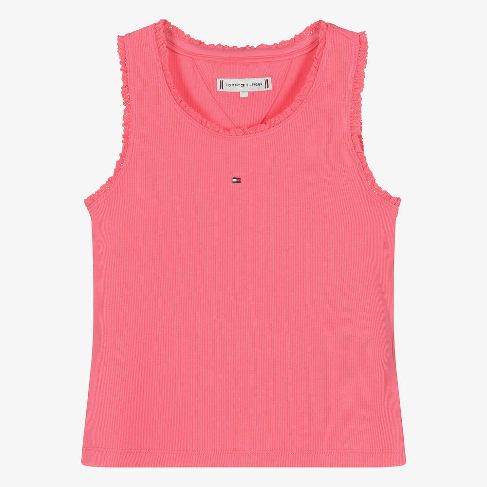 Tommy Hilfiger-Teen Girls Pink Cotton Tank Top | Childrensalon Outlet