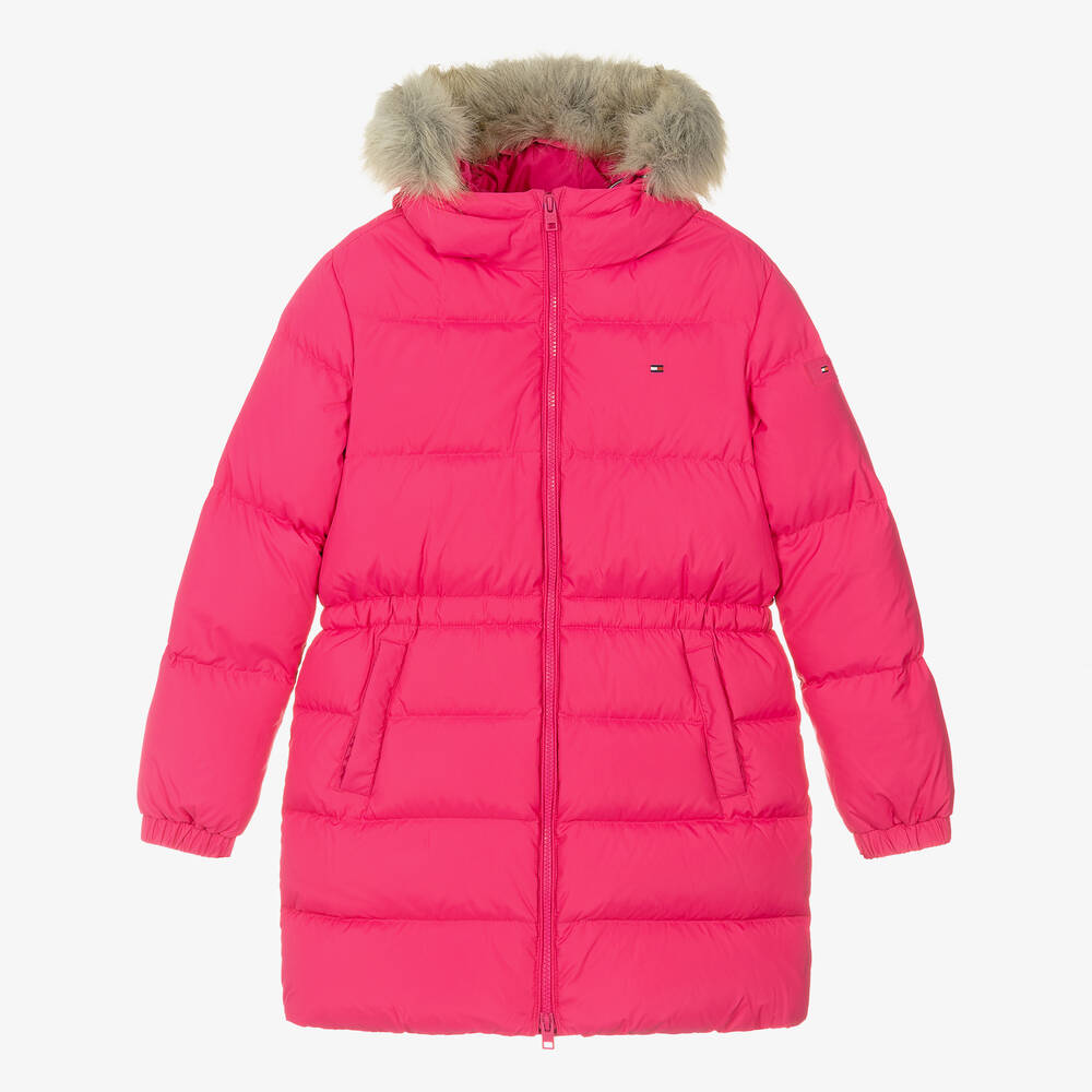 Tommy Hilfiger - Teen Girls Pink Down Padded Coat | Childrensalon