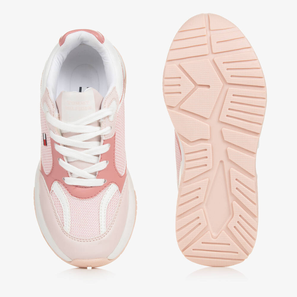 Tommy Hilfiger-Розовые кроссовки из искусственной кожи для девочек-подростков | Childrensalon Outlet