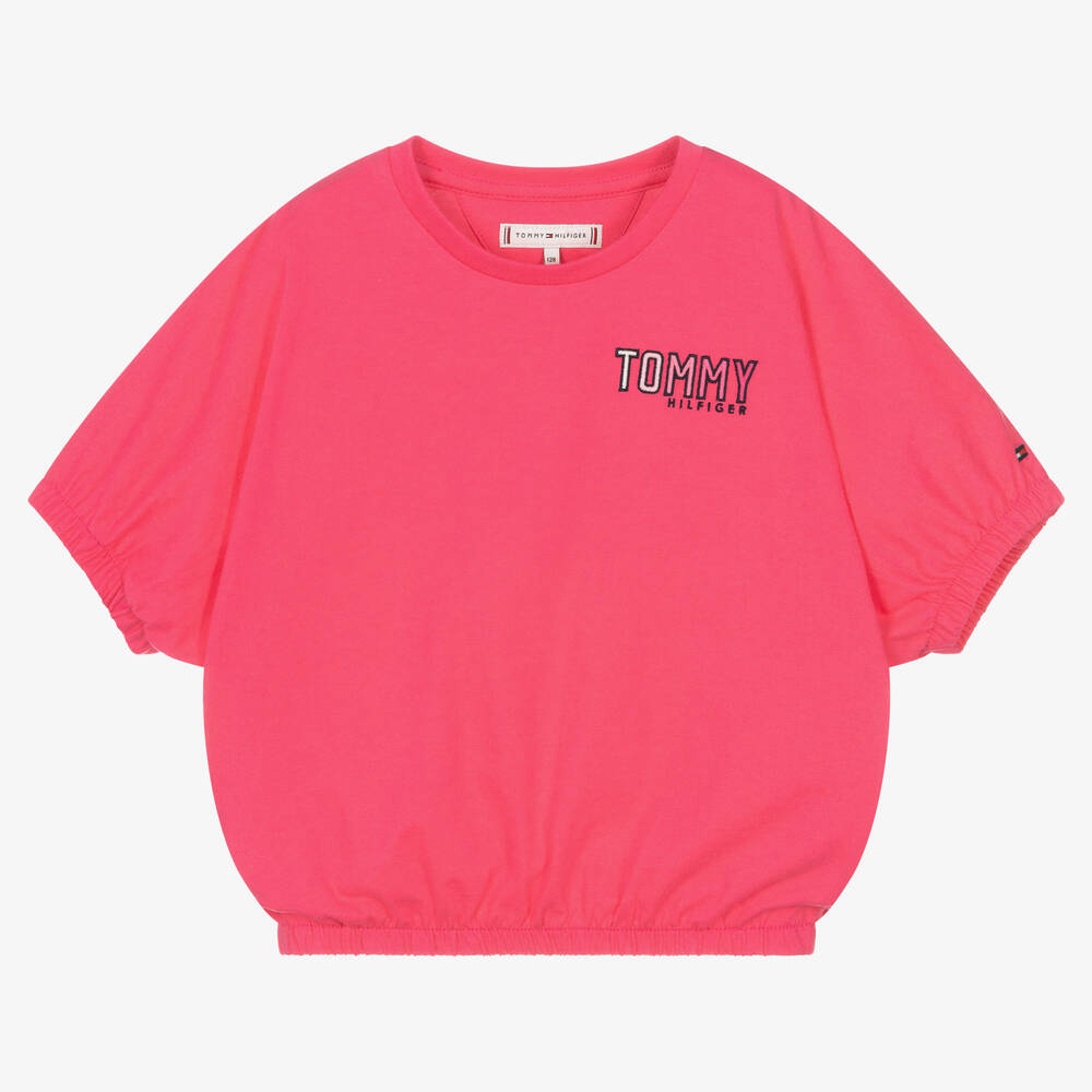 Tommy Hilfiger - Teen Girls Pink Logo T-Shirt | Childrensalon