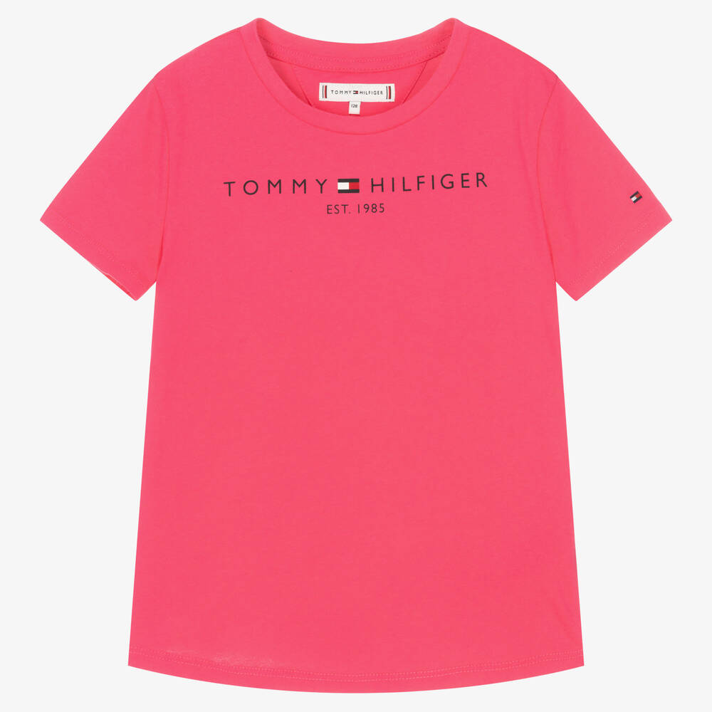 Tommy Hilfiger - Teen Girls Pink Logo T-Shirt | Childrensalon