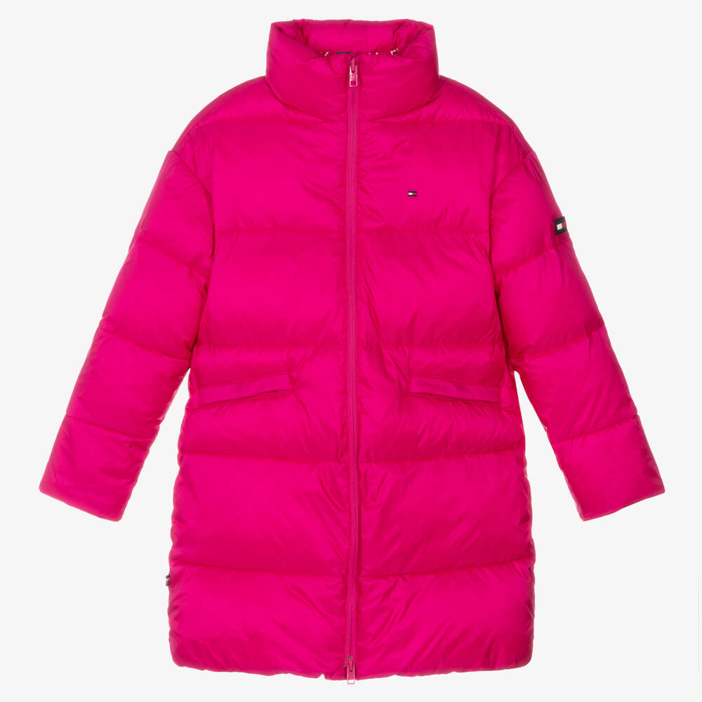 Pink tommy outlet hilfiger coat
