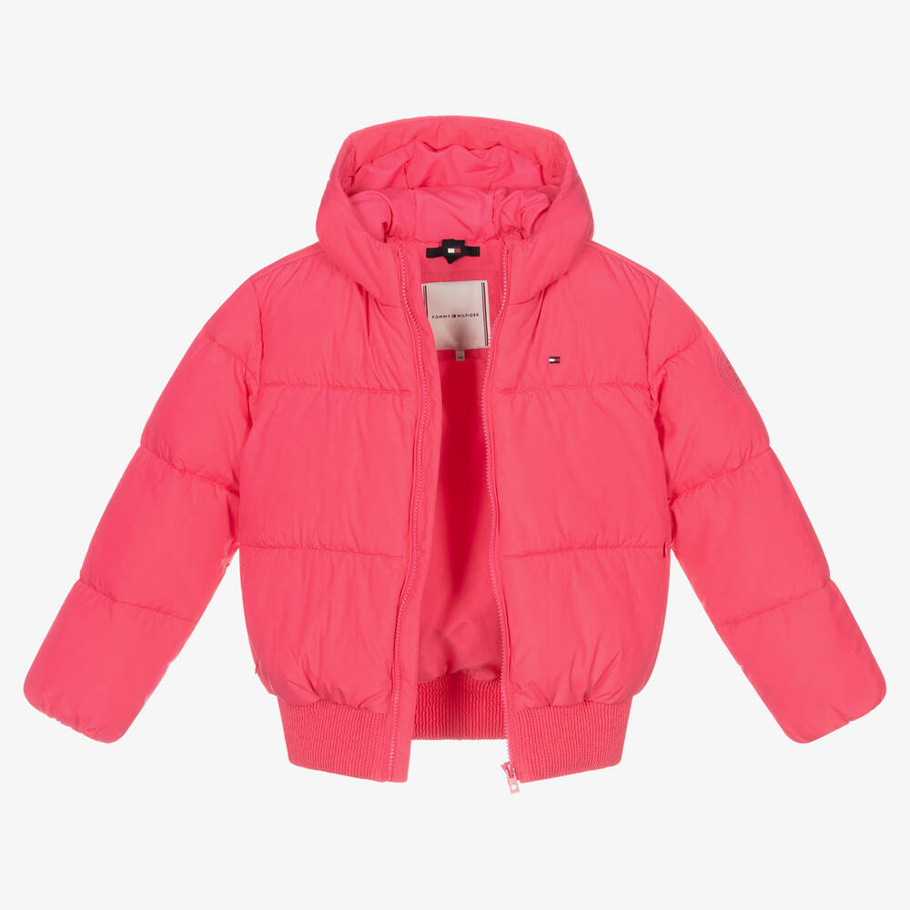 Tommy Hilfiger-Teen Girls Pink Puffer Jacket | Childrensalon Outlet
