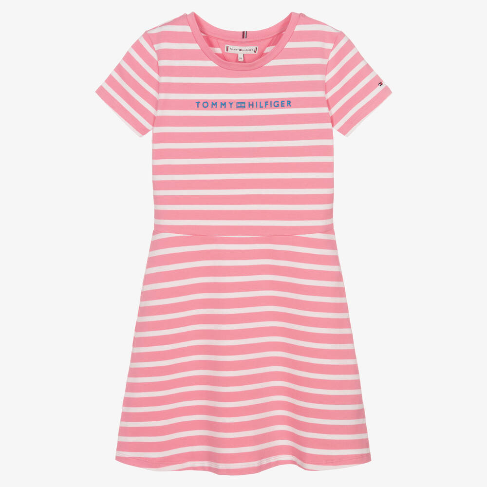 Tommy Hilfiger - Teen Girls Pink Skater Dress | Childrensalon